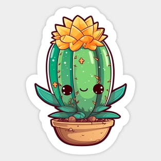 Nice lovely cactus in a pot. Sticker